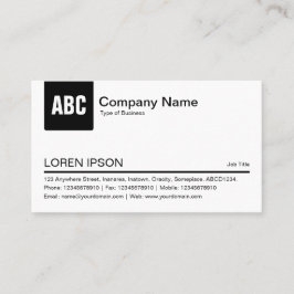 Färg Tab - Black Visitkort