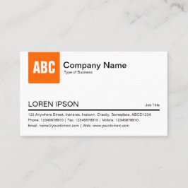 Färg Tab - Orange Visitkort