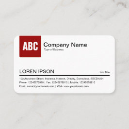 Färg Tab - Ruby Red (Eggshell) Visitkort