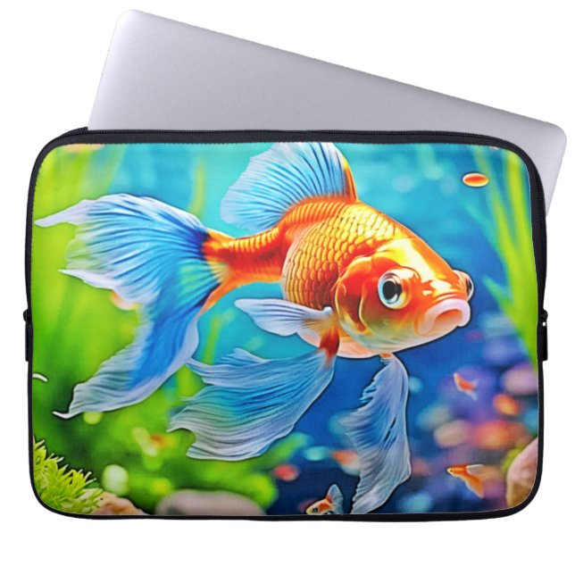 Färg Tank Goldfish Design Laptop Fodral (Framsidan)