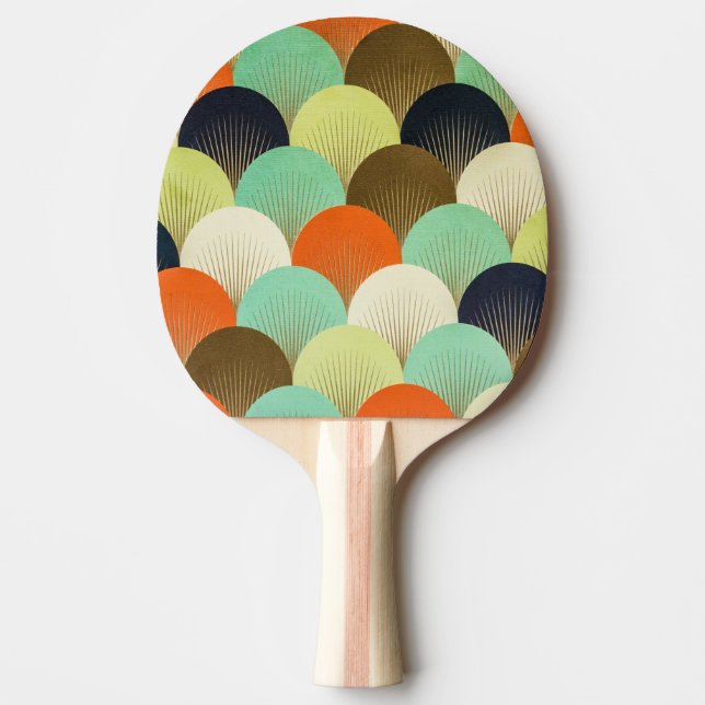 Färg tapet: konstnärlig design. pingisracket (Framsidan)