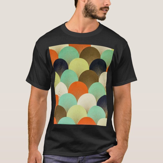 Färg tapet: konstnärlig design. t shirt (Framsida)