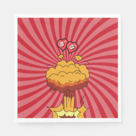 Färg Tecknad Bok Pop Art Bröllop Pappersservett