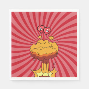 Färg Tecknad Bok Pop Art Bröllop Pappersservett