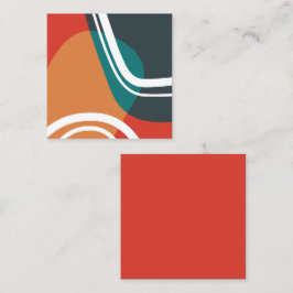 färg-teckningar med abstrakt fyrkantigt visitkort