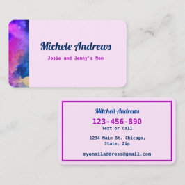 Färg-text för uppspelningsdatumkort för Mamma Visitkort