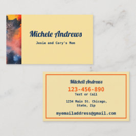 Färg-text för uppspelningsdatumkort för Mamma Visitkort