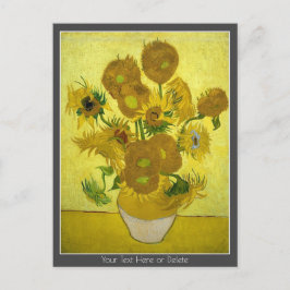 Färg/Text Vincent van Gogh Sunblommor 1889 Vykort