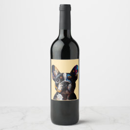 Färg Theory Frenchie Vinflaska Etikett