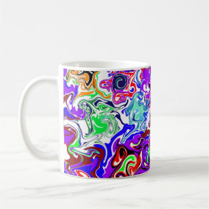 Färg Therapy Fluid Art Swirls Kaffemugg