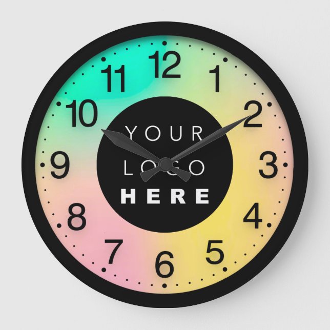 Färg Therapy HoloGraph Anpassningsbar Logotyp Stor Klocka (Framsida)