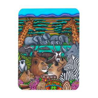Färg till Afrika Safari Magnet