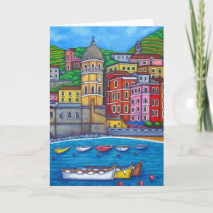 Färg till Vernazza, Cinque Terre Greeting Card Kort
