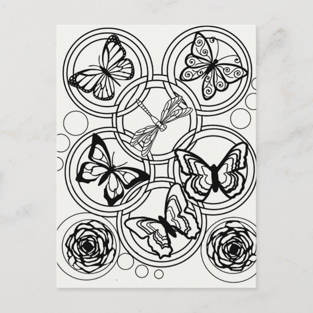 Färg tonåring din egen vuxen vykort (Framsida)