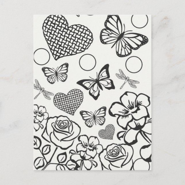 Färg tonåring din egen vuxen vykort (Framsida)