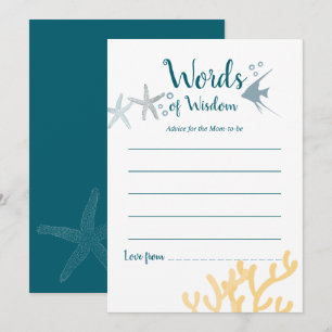 Färg-trenden under Sea Baby Shower Mamma Advice Inbjudningar