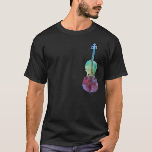 Färg tvättad violoncell t shirt