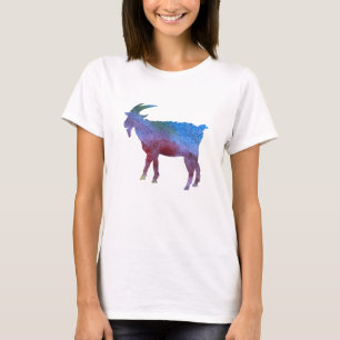 Färg tvättade getter tee shirt