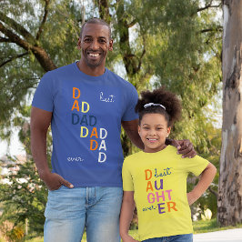 Färg typografi Bästa Pappa någonsin T Shirt