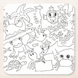 Färg - under havet underlägg papper kvadrat