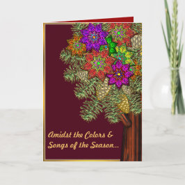 Färg under säsongen helgkort