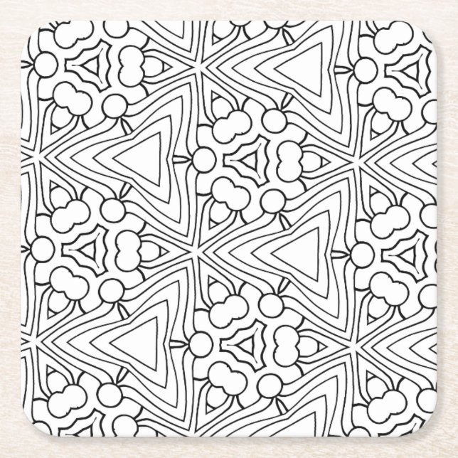 färg underlägg cirklar och trianglar papper kvadrat (Framsidan)