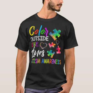 Färg utanför Linjer Autism Awareness Premium T Shirt