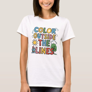 Färg utanför Linjer Autism Shirt - Autism T