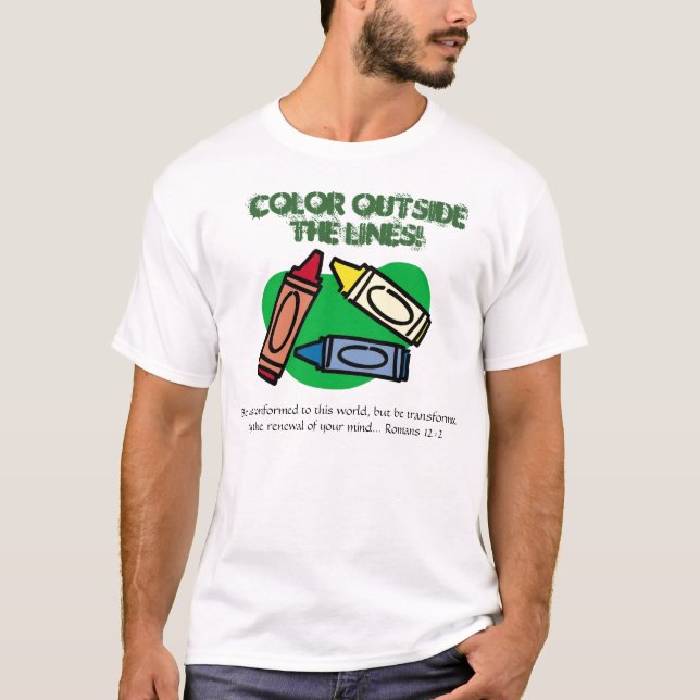 Färg utanför linjer t-shirt (Framsida)