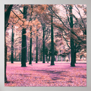Färg utförde träd i Yoyogi Park i Tokyo. Poster