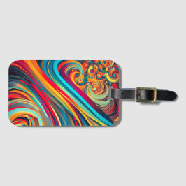 Färg Våg Fusion – Modern Abstrakt Virvel Konst Bagagebricka