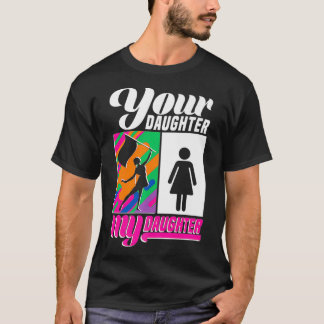 Färg vaktar din dotter min dottervakt Mamma T Shirt