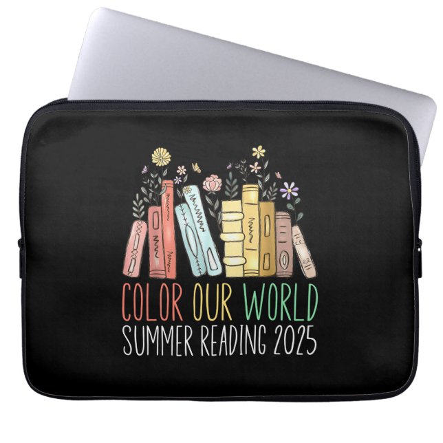 Färg - vår sommarläsning 2025 laptop fodral (Framsidan)