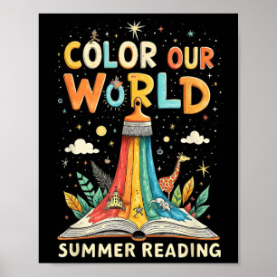 Färg vår sommarläsning Bok Art För barn & Poster