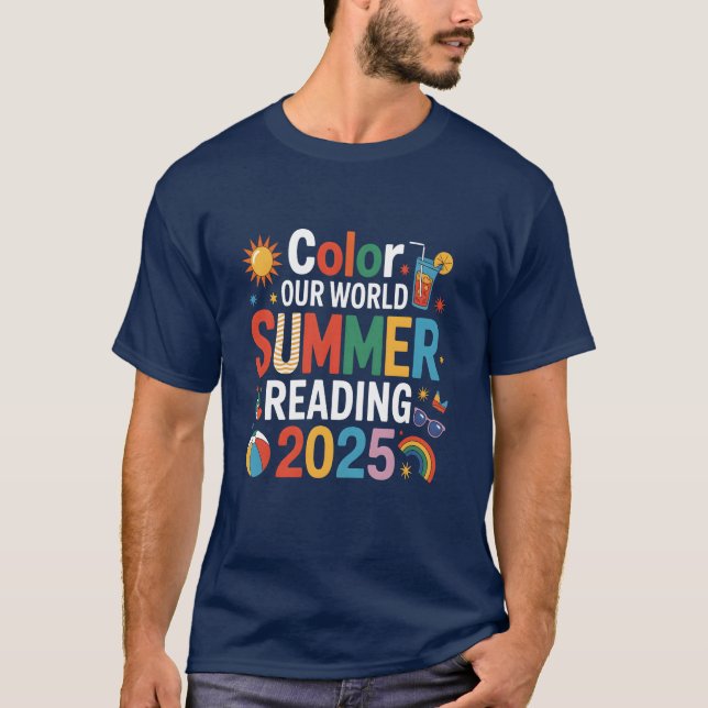Färg: Vår världsomspännande sommar 2025: Ljudande  T Shirt (Framsida)