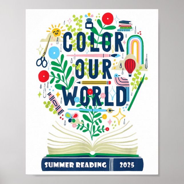 Färg Vår världsomspännande sommarbehandling 2025 B Poster (Framsidan)