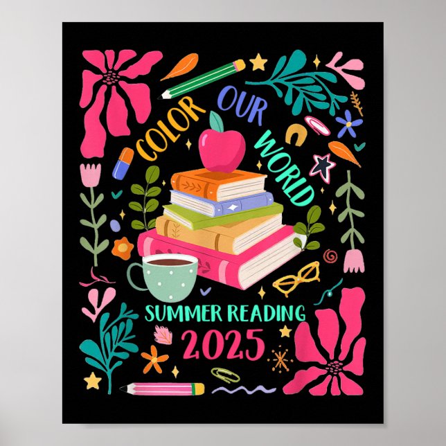 Färg Vår världsomspännande sommarbehandling 2025 B Poster (Framsidan)
