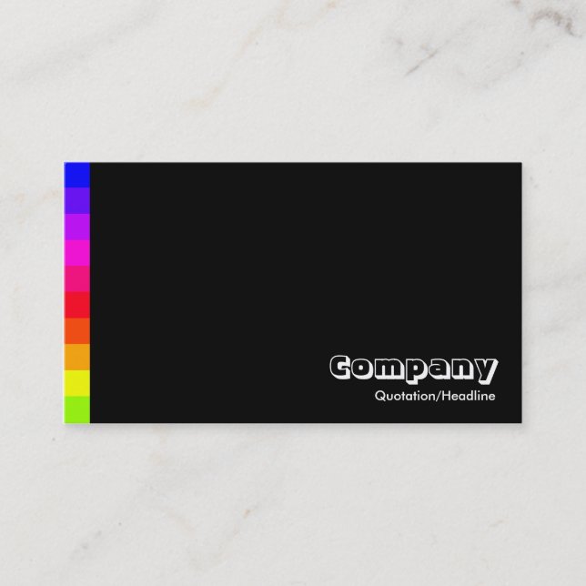 Färg Variationer III 01a - Svart Visitkort (Framsida)