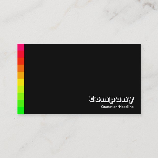 Färg-variationer III 02a - Svart Visitkort (Framsida)