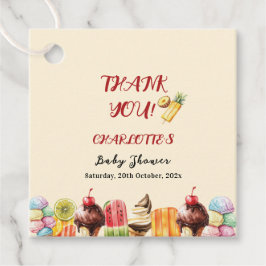 Färg vattenfärg Ice Cream Sweet Baby Shower Gåvor Etiketter