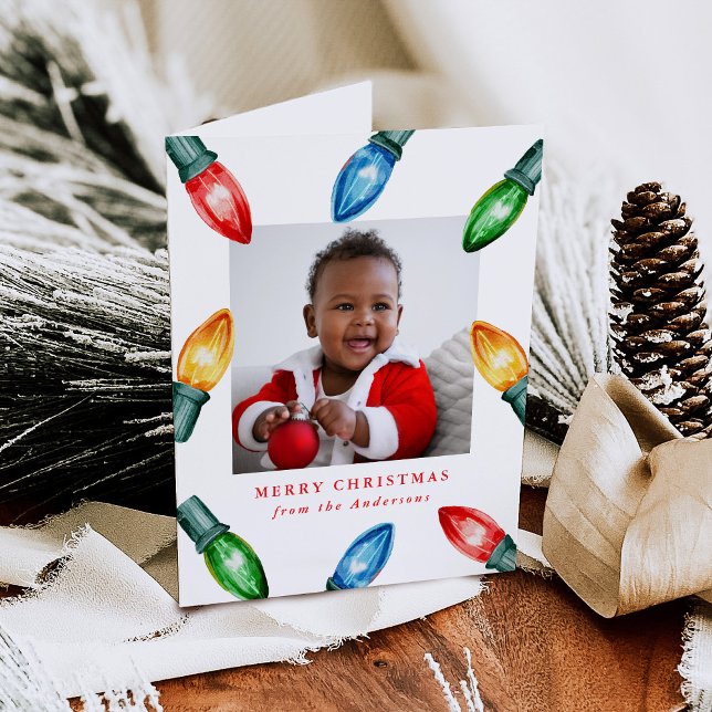 Färg vattenfärg jul Ljus 3 Foto Helgkort (Skapare uppladdad)