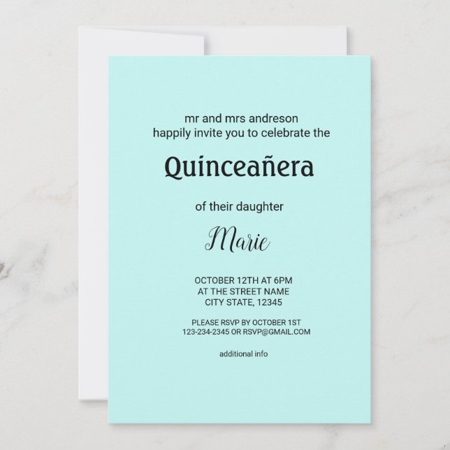 Färg vattenfärg lägga till din namntext redigerbar inbjudningar (Framsida)