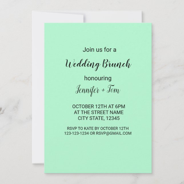 Färg vattenfärg lägga till din namntext redigerbar inbjudningar (Framsida)