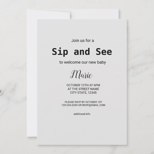 Färg vattenfärg lägga till din namntext redigerbar inbjudningar (Framsida)