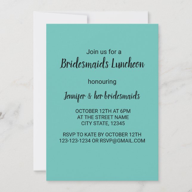 Färg vattenfärg lägga till din namntext redigerbar inbjudningar (Framsida)