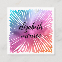 Färg vattenfärgsalon tidsbeställning kort