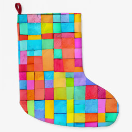 Färg vattenfärgsbild Modern Design Helgdag Stor Julstrumpa