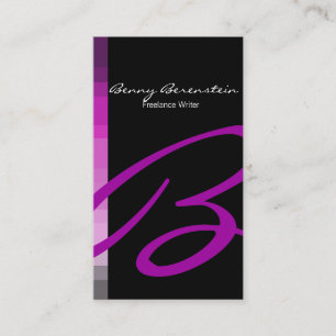 Färg vid sidan om Monogram Fuschia-Affärskortet Visitkort
