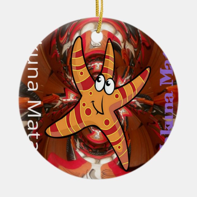 Färg vid springa julgransprydnad keramik (Framsidan)