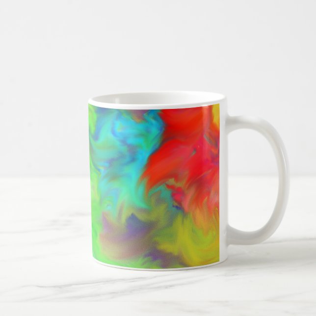 Färg Vinkar Abstrakt konst Kaffemugg (Höger)